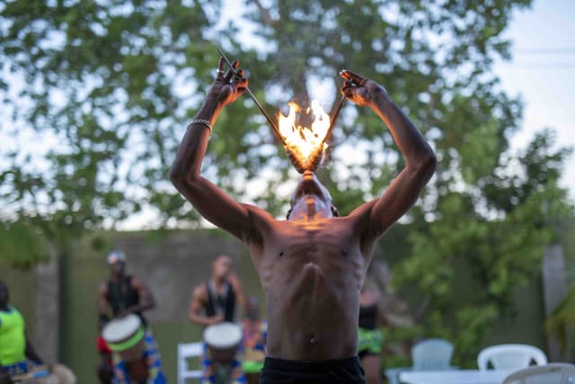 Fire Dancer at Falmouth Mystic Lagoon